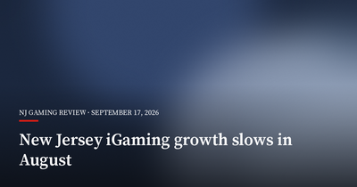 New Jersey Online Casino Growth Slows to 4.4% in August