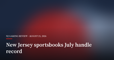 New Jersey Sportsbooks Set July Handle Record as Revenue Rises to $97 Million
