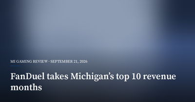 FanDuel Claims All 10 of Michigan’s Biggest Operator Revenue Months