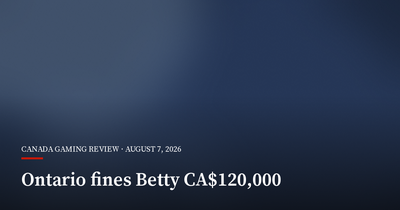 AGCO Fines Betty CA$120,000 Over Underage Access Failures