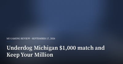 Underdog Promotes $1,000 Michigan Deposit Match Alongside Keep Your Million