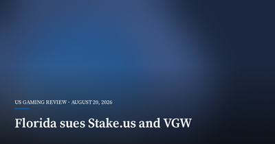Florida Sues Stake.us and VGW Brands Over Sweepstakes Casinos