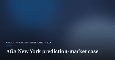 AGA Opposes CFTC Injunction in New York Prediction-Market Case