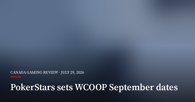 PokerStars Sets 25th WCOOP for September