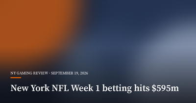 New York Sportsbooks Take $595 Million in NFL Week 1 Bets