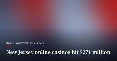 New Jersey Online Casinos Ease From Record but Stay Above $270 Million