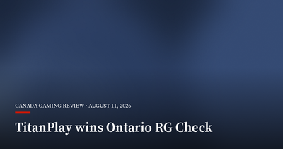TitanPlay Wins RG Check Accreditation in Ontario