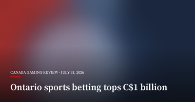 Ontario Online Gambling Revenue Stays Above C$400 Million as World Cup Lifts Sports Betting