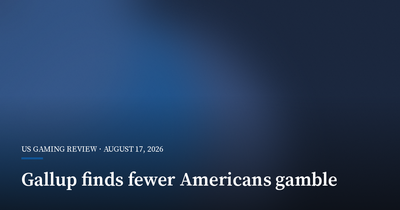 Gallup Finds Fewer Americans Say They Gamble